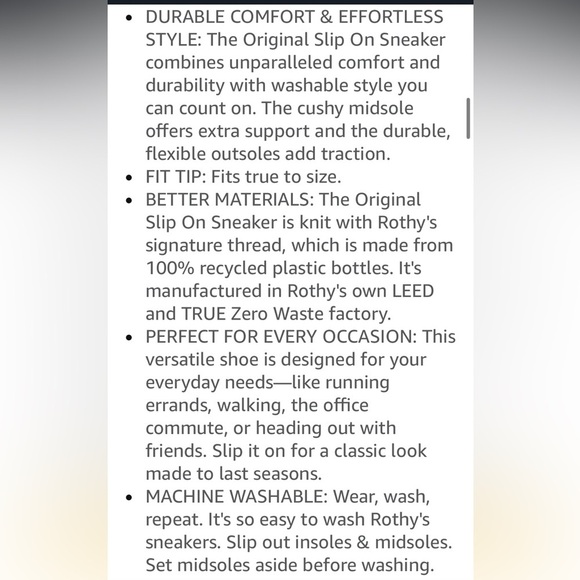 Rothy’s The Original Slip On Sneakers Size 9.5 Sand / Beige Slip-On Sneakers - Picture 16 of 16